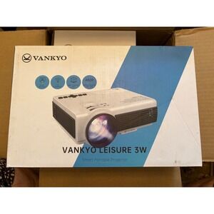 Vankyo Leisure 3W Mini Projector Wireless Screen Mirroring White with Case‎
